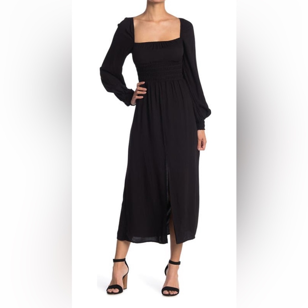 Silky soft Fall Dress in Brown. On or off shoulder. And beautiful tie detail.